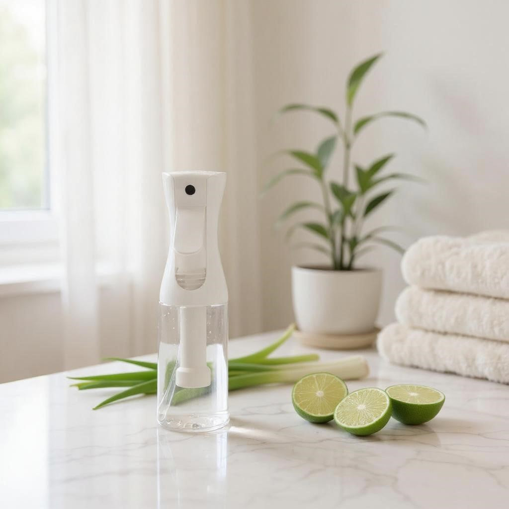 Aretii Persian Lemongrass room spray 200ml clear bottle with continuous mist spray.
