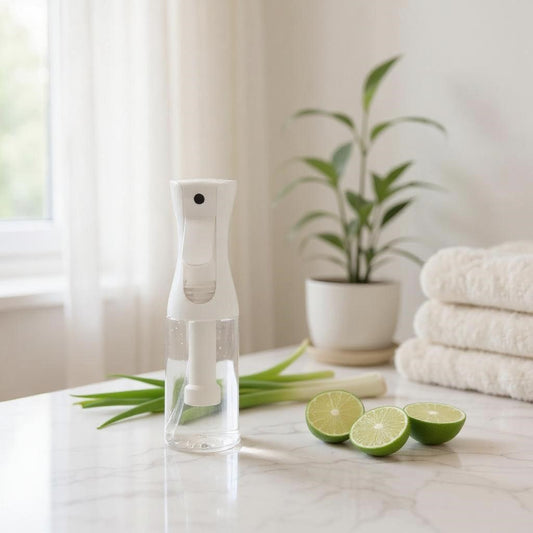 Aretii Persian Lemongrass room spray 200ml clear bottle with continuous mist spray.