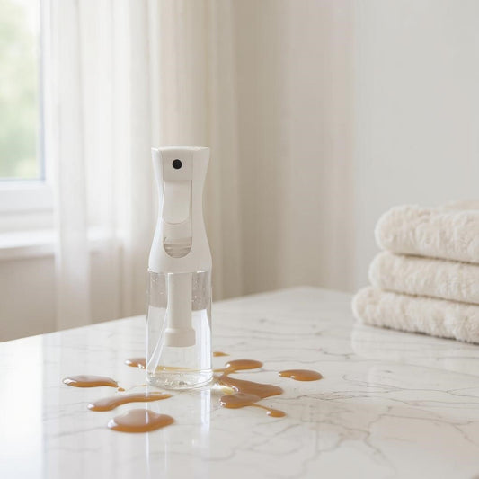 Aretii Salted Caramel room spray 200ml clear bottle with continuous mist spray.